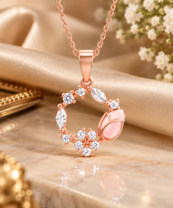 Rose gold pendant for women