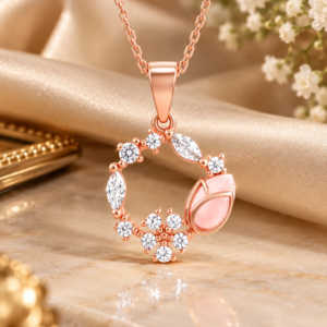 Rose gold pendant for women